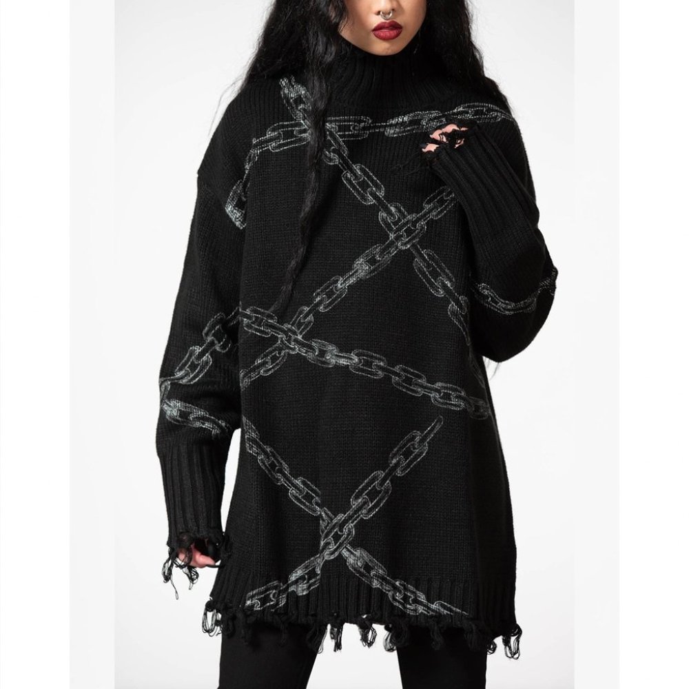 Killstar Chained Knit Sweater